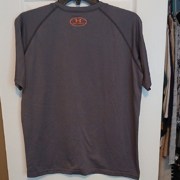 Under Armour Gray Tee with Bold Orange Logo - Picture 3 of 5